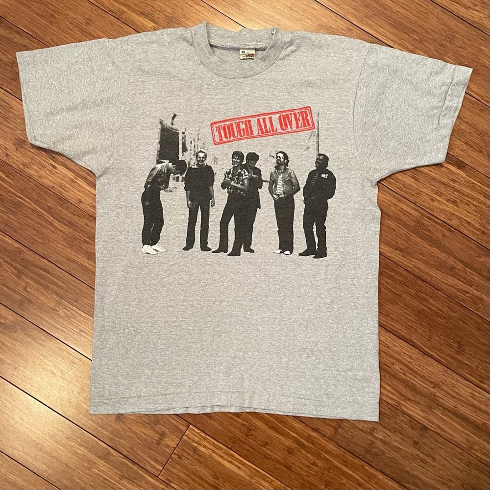 Vintage 1985 John Cafferty & Beaver Brown tee, Tough All Over Tour, vtg sz Med